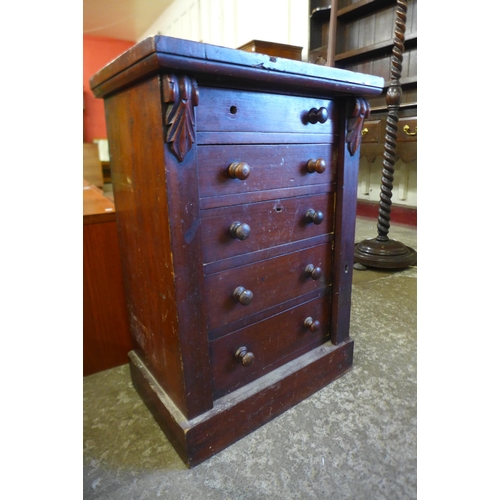 159 - A small Victorian mahogany Wellington chest