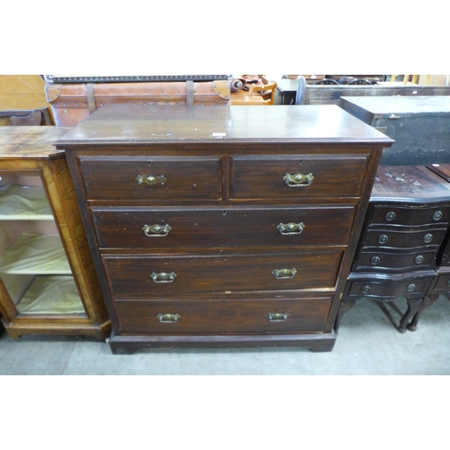 162 - A late Victorian mahogany chest of drawers