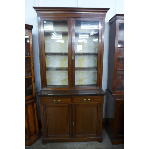 174 - An Edward VII inlaid mahogany bookcase