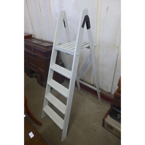 242 - A set of painted stepladders