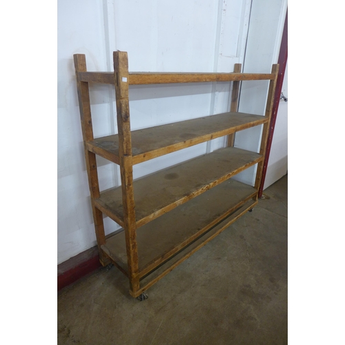 255 - An early 20th Century pine shoemakers rack