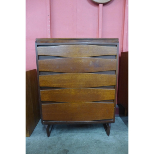 5 - A White & Newton teak chest of drawers