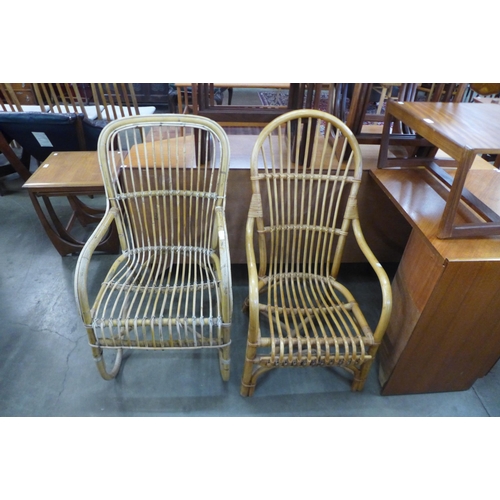 65 - Two bamboo chairs