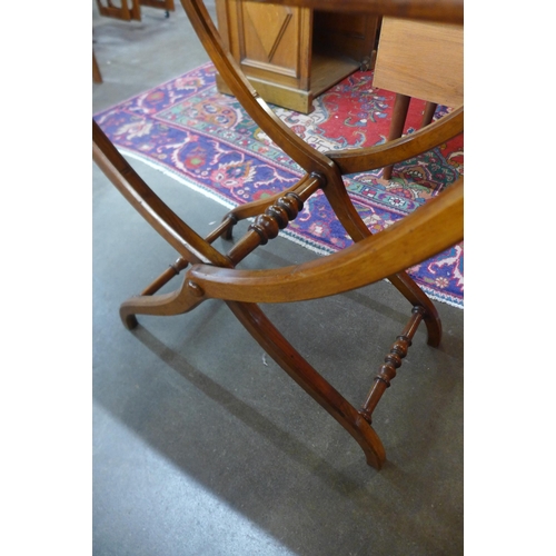 98A - A Victorian mahogany folding coaching table