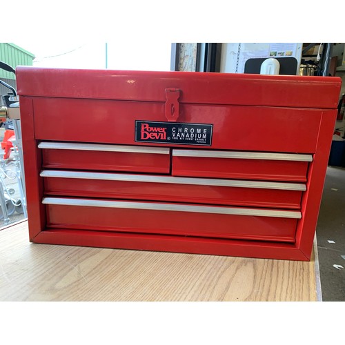 2137 - Power Devil red metal tool cabinet - Police repossession