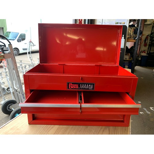 2137 - Power Devil red metal tool cabinet - Police repossession