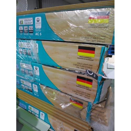 3036 - 6 Packs Of  Oslo Oak Laminate Flooring   (278-322-327)  * This lot is subject to vat