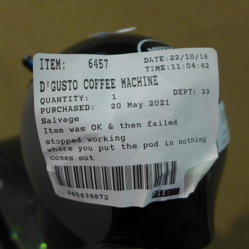 3038 - D'Gusto Coffee Machine - Infinissima(278-256)  * This lot is subject to vat