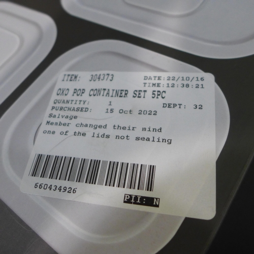 3045 - Oxo Pop Containers (278-270)  * This lot is subject to vat