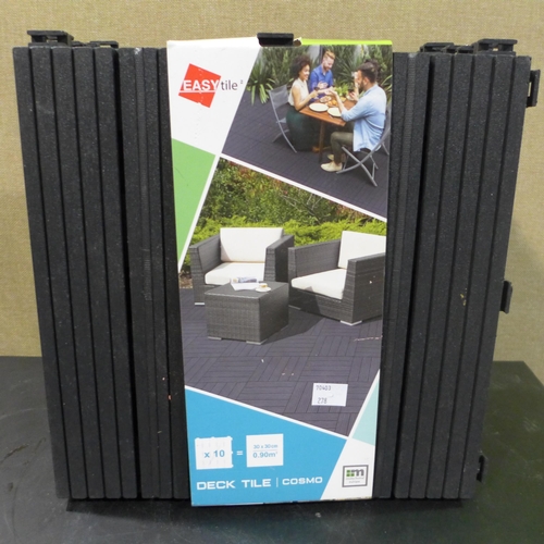 3050 - 3 Packs Of Easy Tile Deck Tiles  - Cosmo Graphite  (278-266)  * This lot is subject to vat