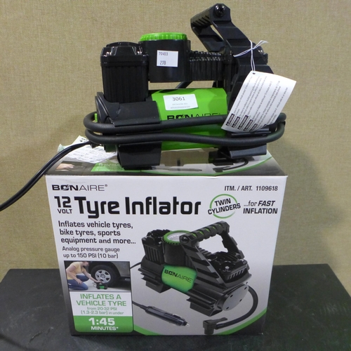 3061 - Bon Aire 12V Inflator  - TC12CUK   (278-300)  * This lot is subject to vat