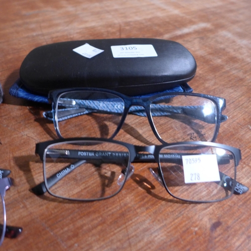 3105 - Rayban  blue plastic Glasses ,FGX Ladies Classic  +1.25 and FGX Mens Metal 1993 +1.50  (278-160,392,... 