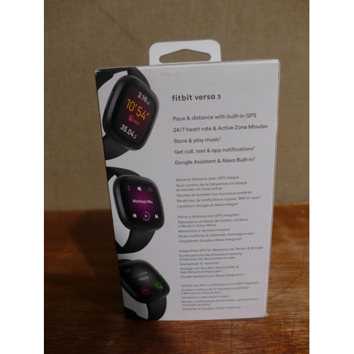 3123 - Fitbit Versa 3 Black Smartwatch, Original RRP £124.99 + vat     (278-164)  * This lot is subject to ... 