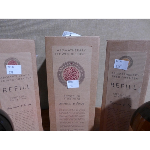 3125 - Flower Reed Diffuser -250ml and 2 Reed Diffuser Refill  - 500ml  (278-167,180-181)  * This lot is su... 