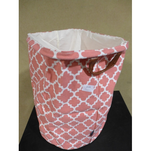 3126 - 3 Laundry canvas folding baskets