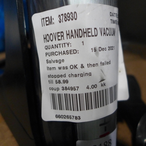 3188 - Hoover Handheld Vacuum   (277-33 ) * This lot is subject to vat