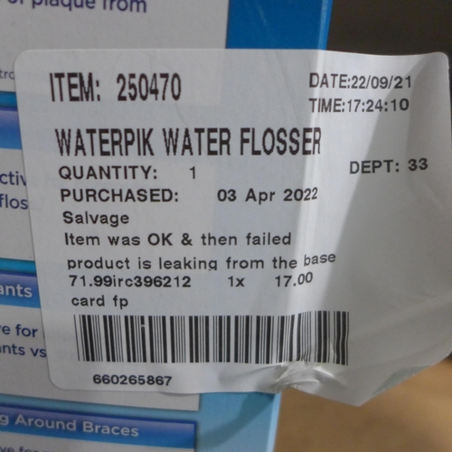 3189 - Waterpik Water Flosser  - WP150/WP470UK(277-26 ) * This lot is subject to vat