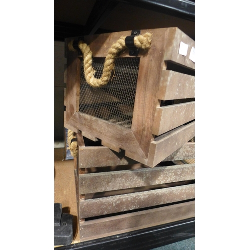 3191 - Wood Nesting Crates 2Pce (277-42 ) * This lot is subject to vat