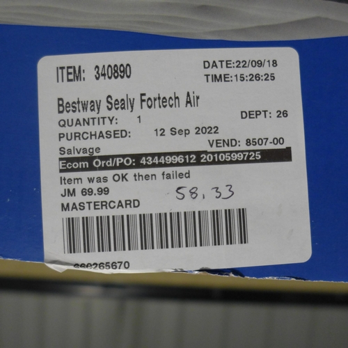 3206 - Sealy Fortech Airbed  with built in pump   (277-28 ) * This lot is subject to vat