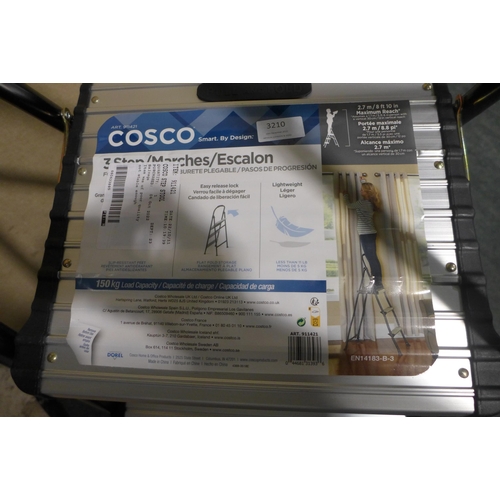 3210 - Cosco Step Stool - 3 tread folding        (278-188)  * This lot is subject to vat