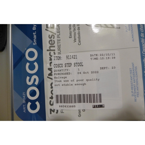 3210 - Cosco Step Stool - 3 tread folding        (278-188)  * This lot is subject to vat