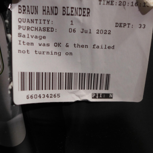 3244 - Braun Hand Blender - MQ9138XI          (278-189)  * This lot is subject to vat