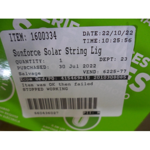 3255 - Sunforce Solar String  lights (278-519)  * This lot is subject to vat