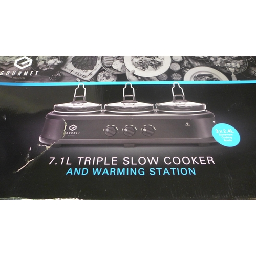 3283 - Mpl Triple Cooker Black slow cooker (278-385)  * This lot is subject to vat