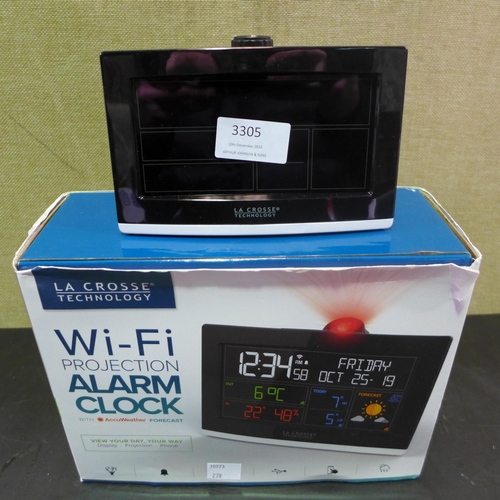 3305 - Lacrosse Projection Alarm clock - WiFi(278-381)  * This lot is subject to vat
