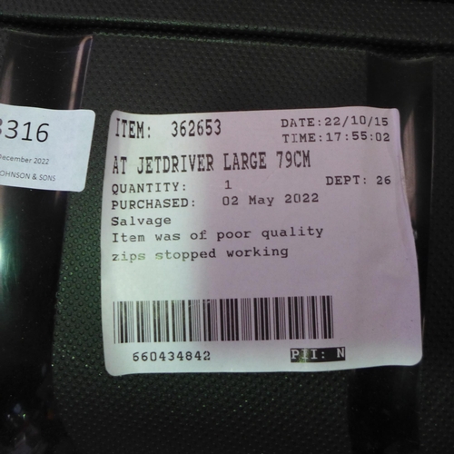 3316 - At Jetdriver Large 79Cm  4 wheel spinner hardside Luggage Case (278-172)  * This lot is subject to v... 