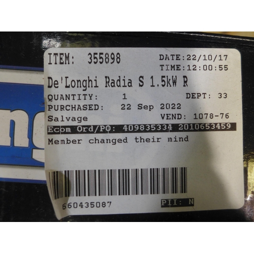 3330 - Delonghi Oil Filled Grey Radiator- TRRSO715E.G (278-427)  * This lot is subject to vat