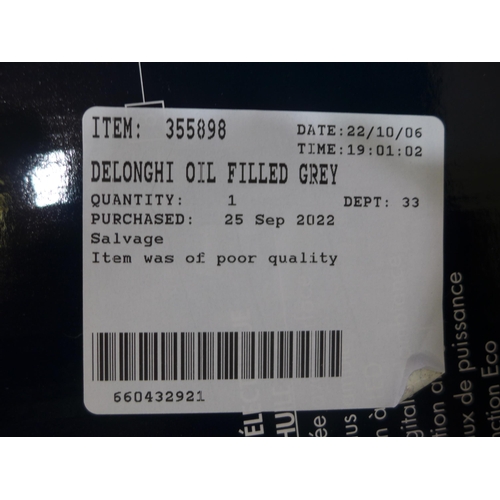 3331 - Delonghi Oil Filled Grey Radiator - TRRSO715E.G (278-426)  * This lot is subject to vat