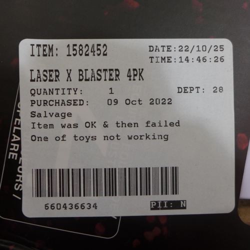 3343 - Laser X Blaster 4Pk      (278-468)  * This lot is subject to vat
