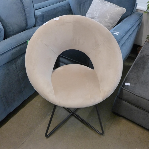 1314 - A Harper cream velvet side chair