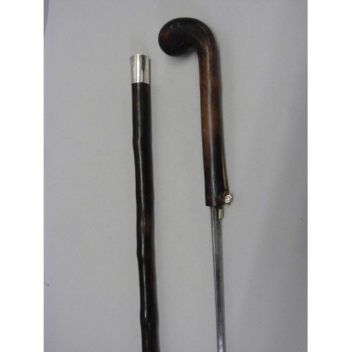 819A - A 19th Century blackthorn sword stick, a/f (shaft and handle split)