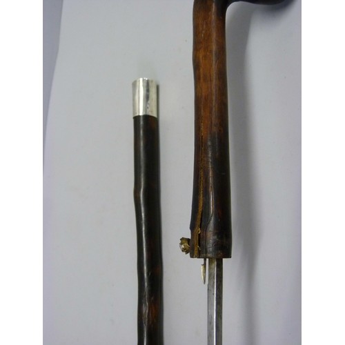 819A - A 19th Century blackthorn sword stick, a/f (shaft and handle split)