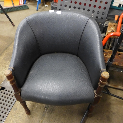 2114 - Caterer's black tub chair with 10