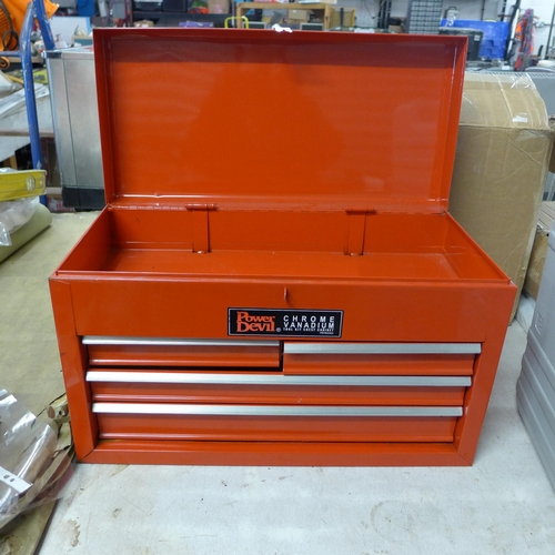 2137 - Power Devil red metal tool cabinet - Police repossession