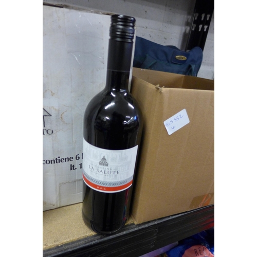 2180 - Six 1ltr bottles of Montepulciano D'Abouzzo Italian table red wine