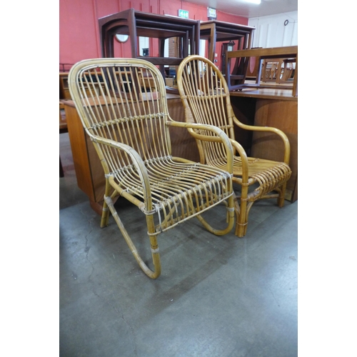 47 - Two bamboo chairs