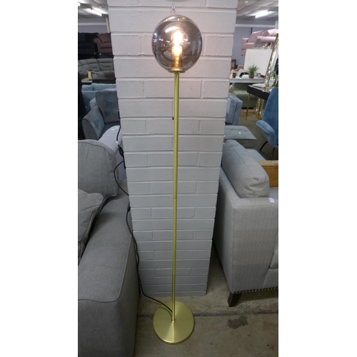 1344 - An Arabella smoked glass orb metal floor lamp (3215841)   #