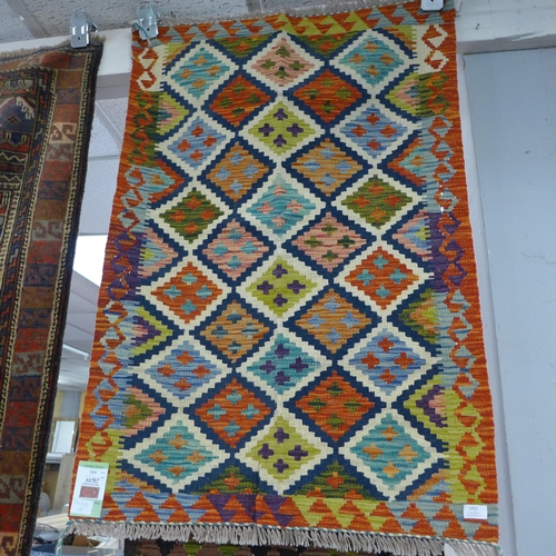 1456 - A Chobi Kilim rug 113 x 77cm