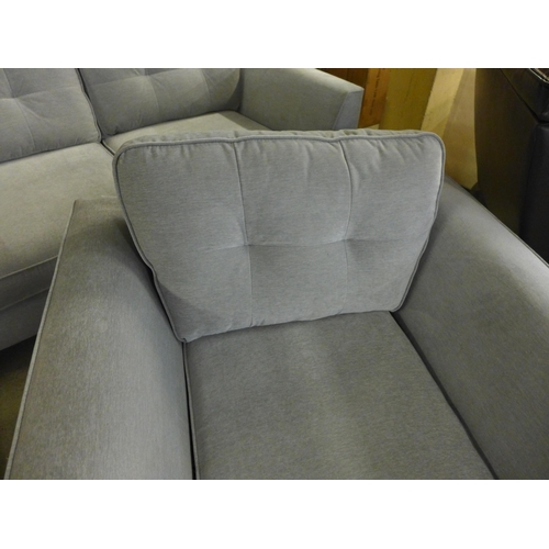 1461 - A grey upholstered three seater sofa and armchair