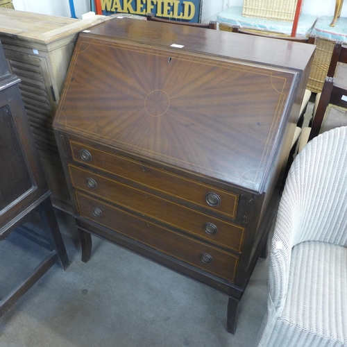 200 - An inlaid mahogany bureau