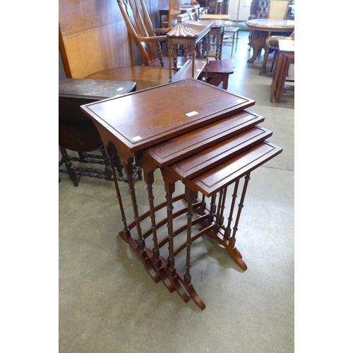 128 - A Regency style mahogany nest of quartetto tables