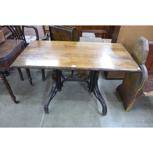 164 - A beech bentwood pub table