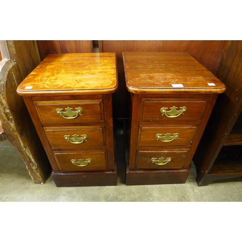 166 - A pair of Victorian mahogany pedestal chests