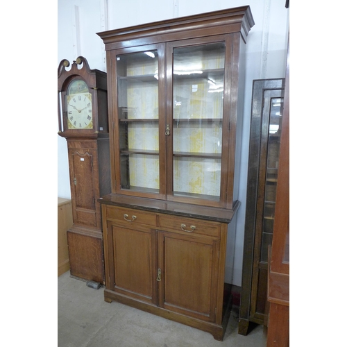 169 - An Edward VII inlaid mahogany bookcase