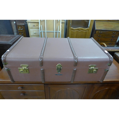 180 - A vintage steamer trunk