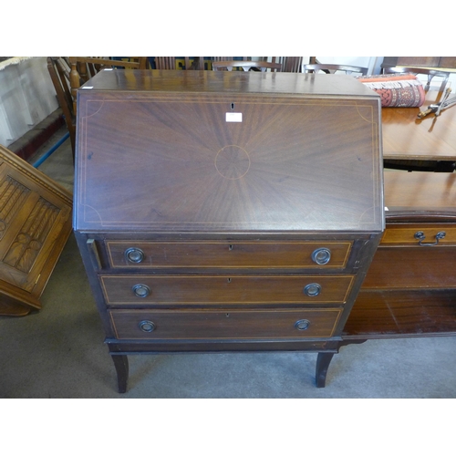 200 - An inlaid mahogany bureau